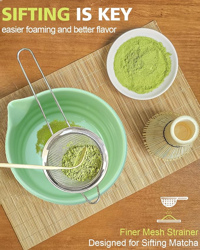 Vaiheng Matcha Whisk Set with Matcha Bowl, Matcha Whisk Holder Matcha Bamboo - Image 2