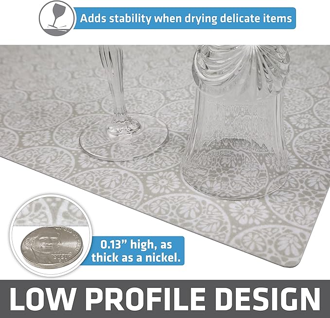 Drymate Jumbo XL Dish Drying Mat, Low-Profile, Super Absorbent, Quick Dry Fabric - Image 4