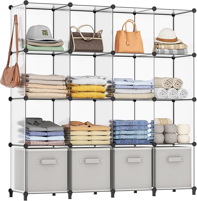 HOMIDEC Closet Organizers and Storage, 16 Cube Storage Organizer, Closet by DecorateYourHome