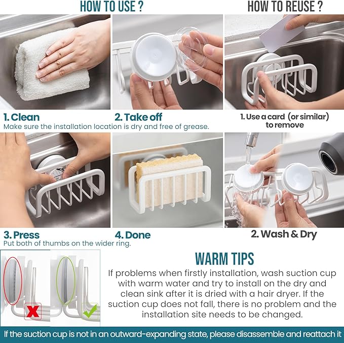 TAILI Sponge Holder for Kitchen Sink - Image 8