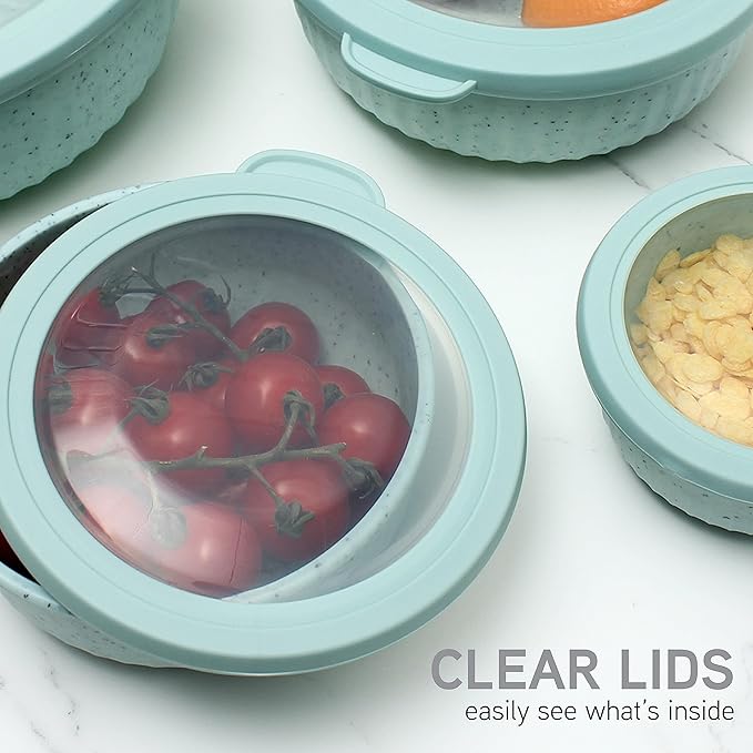 COOK WITH COLOR Prep Bowls with Lids- Wide and Deep Nesting Plastic Small - Image 5