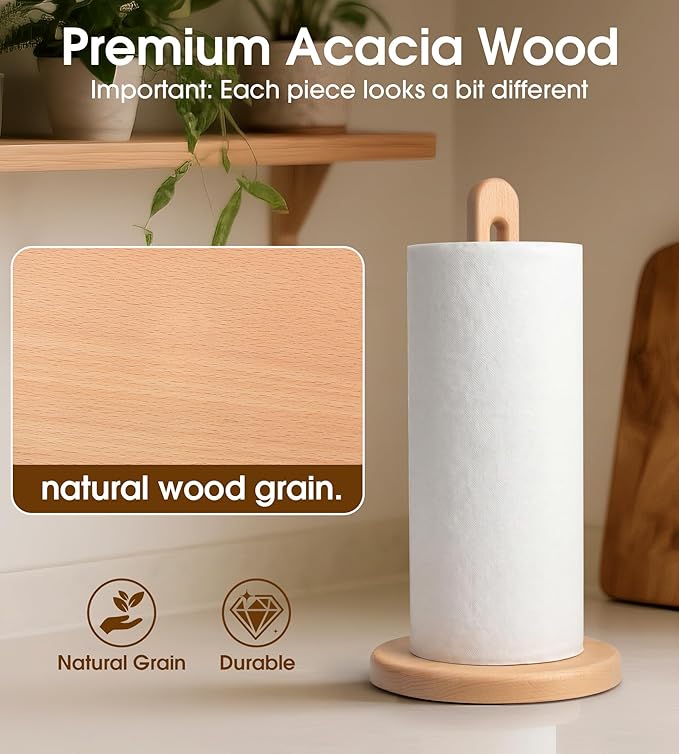 Wooden Paper Towel Holder Stand - Image 4