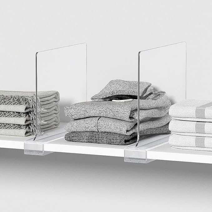 10 PCS Shelf Dividers for Closet Organization Acrylic Clear Closet Shelf - Image 5