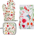 3 Pcs Kitchen Stuff, Kitchen Oven Mitts and Pot Holders Sets by Qchengsan