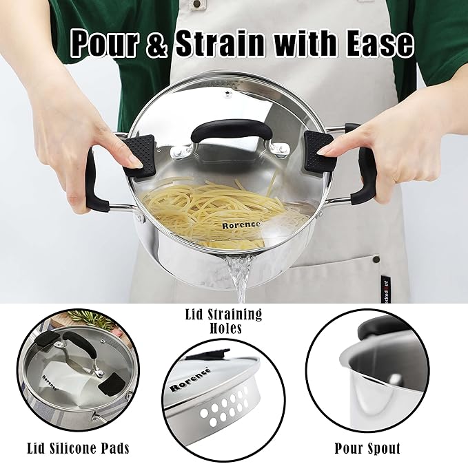 Rorence Stainless Steel Stock Pot - Image 3