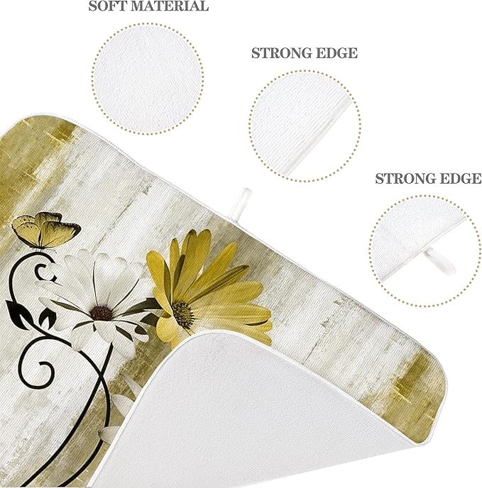 Floral Dish Drying Mat 18x24 Inches - Image 7