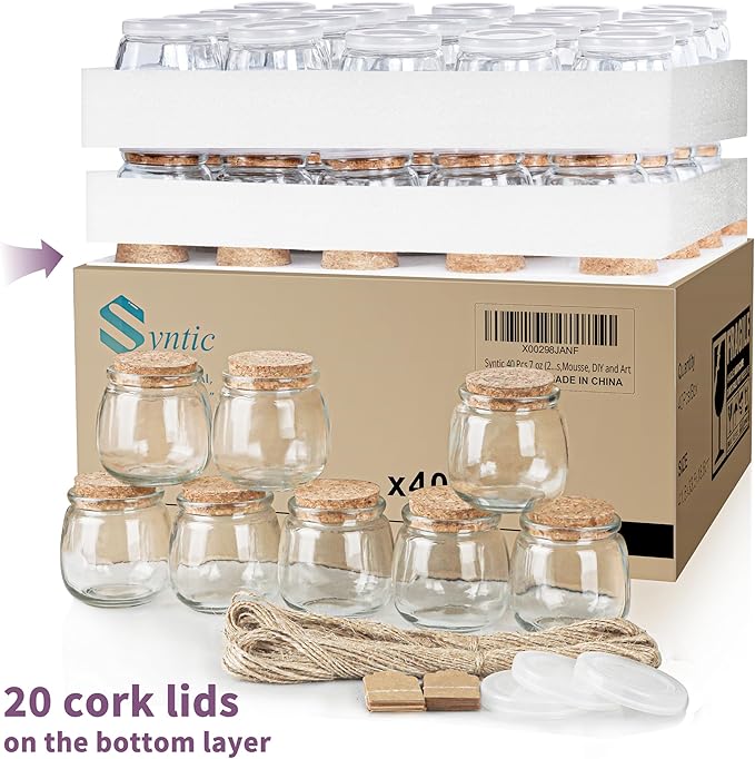 Syntic 40 Pack Small Glass Jars - Image 8