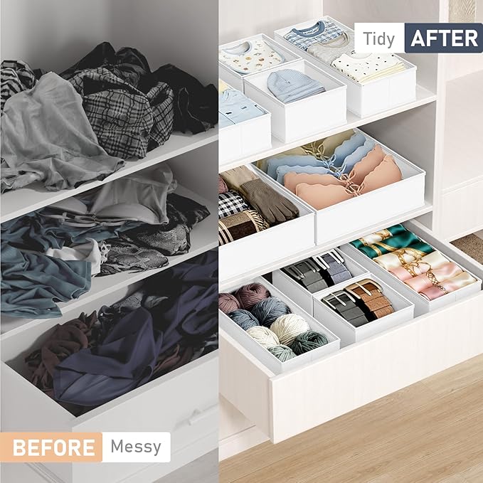 DIMJ Drawer Organizer Clothes- 26 Pack Baby Dresser Organizer - Image 5