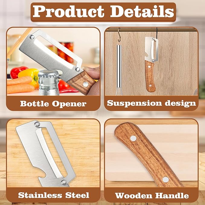 2 Pcs Multifunctional Vegetable Peeler, Stainless Steel Blade Peeler - Image 3