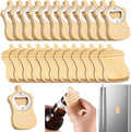 Vesici 24 Pcs Magnetic Wood Bottle Opener 2.5" DIY Bamboo Baby Bottle Shape by Vesici