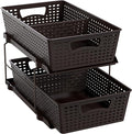 Simple Houseware 2 Tier Bathroom Organizer Tray Pull-Out Sliding Drawer by SimpleHouseware