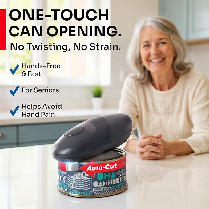 MUELLER HOME SmoothEdge Auto Electric Can Opener – Battery‑Operated One‑Touch w - Image 2