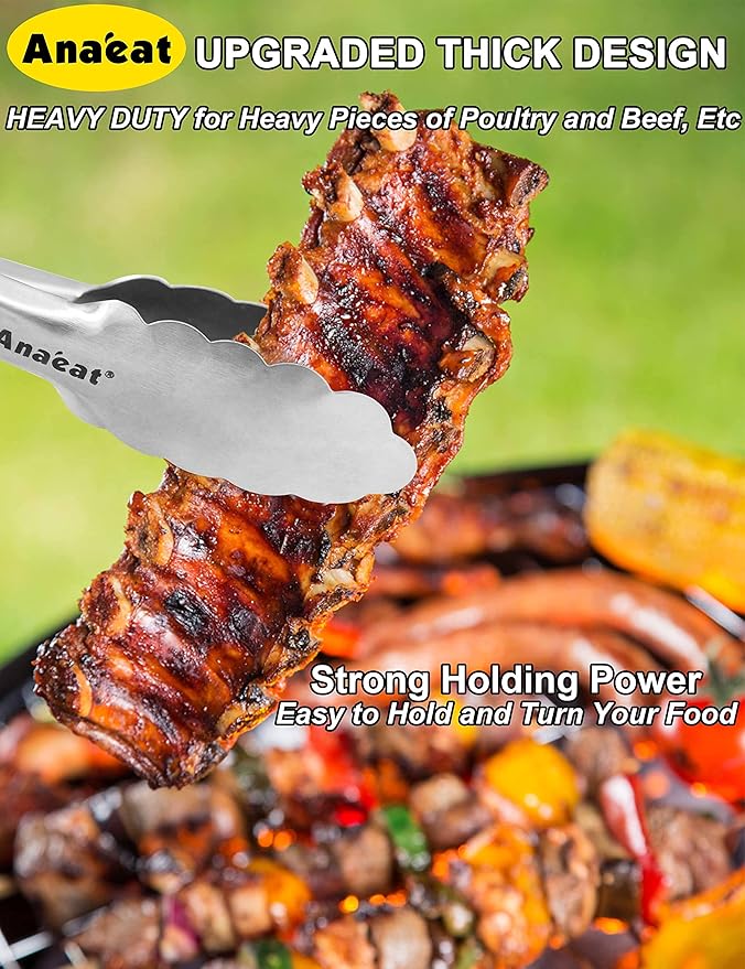 Anaeat Premium Stainless Steel Kitchen Tong, BBQ - Image 4