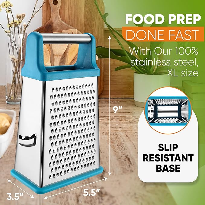 Spring Chef Handheld Stainless Steel XL Parmesan Cheese Grater - Image 4