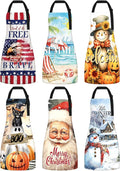 Bencailor 6 Pcs Spring Kitchen Aprons by Bencailor