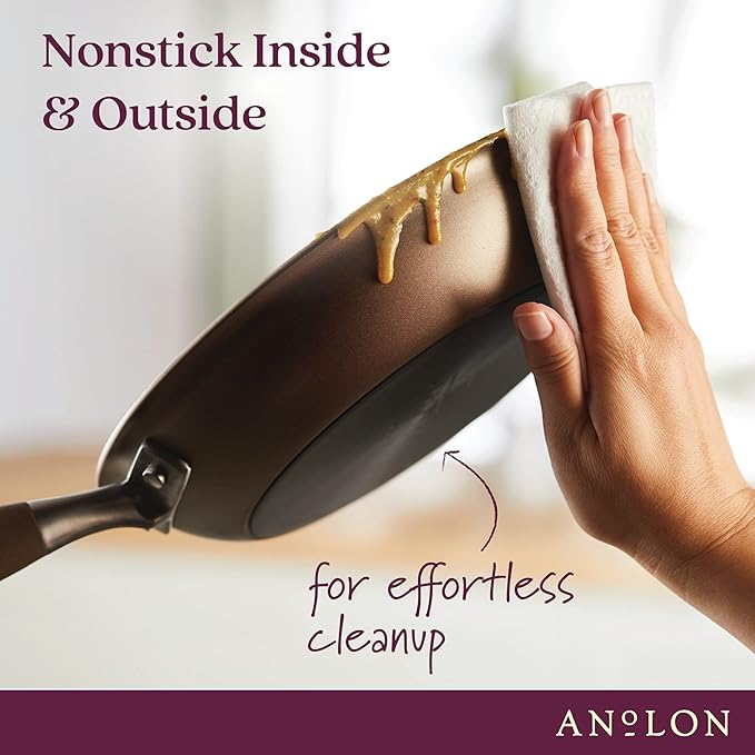 Anolon Advanced Home Hard-Anodized Nonstick Wide Stock Pot/Stockpot - Image 3