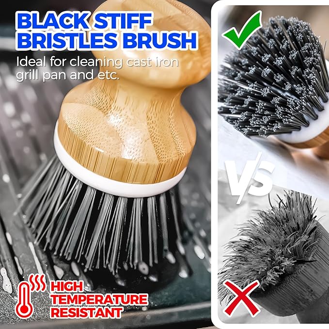 Holikme 6 Pack Dish Brush Scouring Pad Set - Image 3