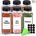 ComSaf Large Spice Jars, Empty Spice Containers and Square Spice Bottles by ComSaf