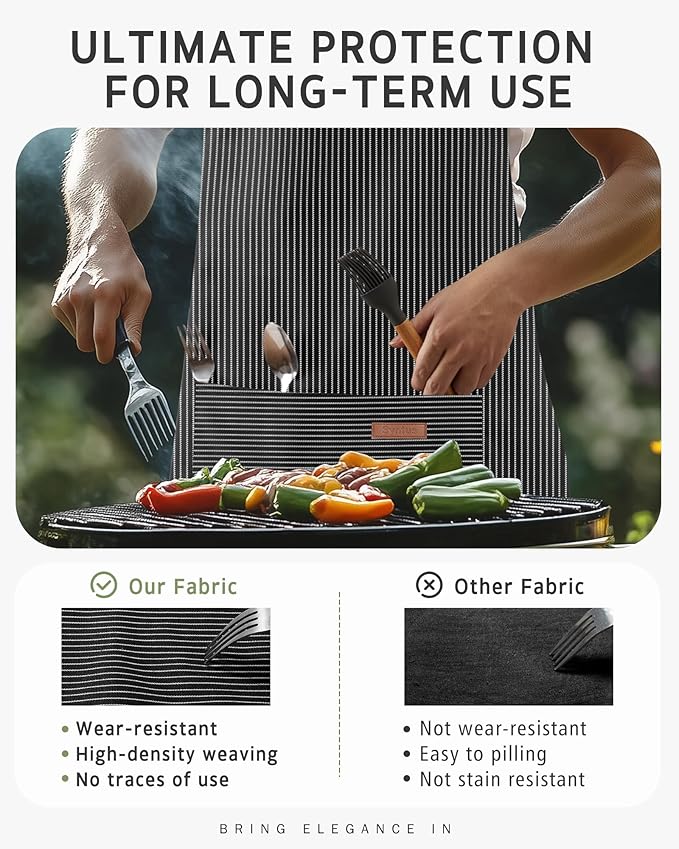 Syntus Chef Apron for Men Women Kitchen Cooking Apron - Image 6