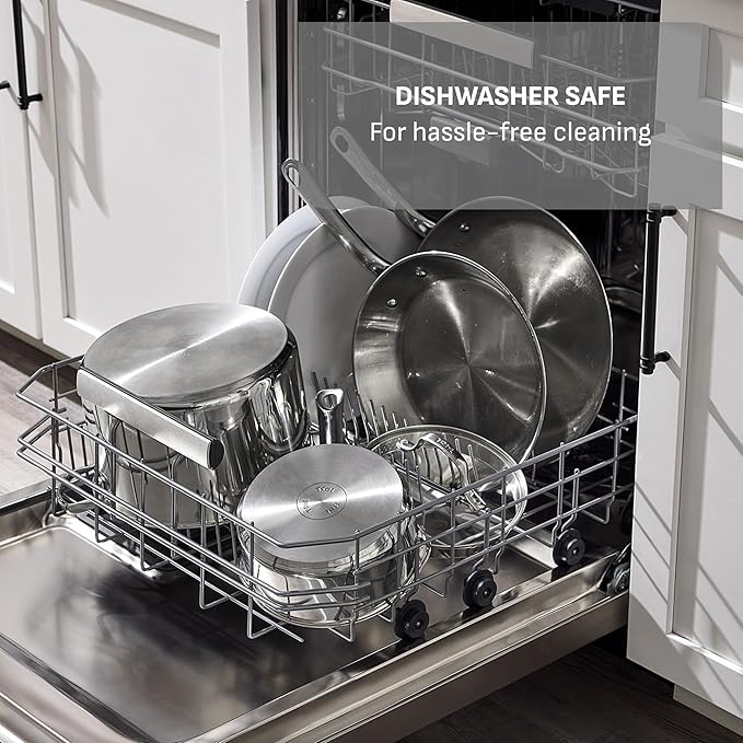T-fal Gourmet 15-Piece Stainless Steel Cookware Set, Pots and Pans Cooking Set - Image 9