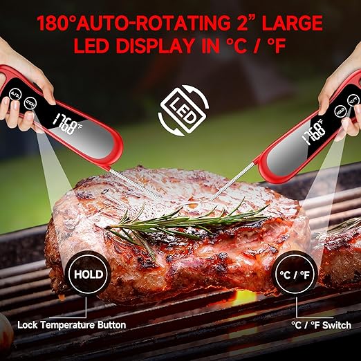 2026 Upgraded Meat Thermometer Digital-Instant Read Food Thermometer - Image 3