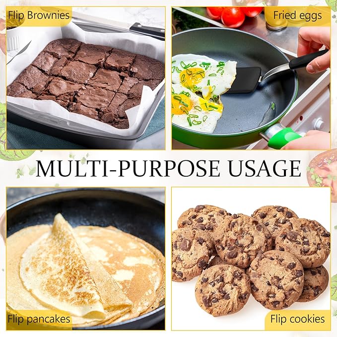Silicone Cookie Spatula Turner 2 Pack Mini Brownie Spatula Flexible Kitchen - Image 6
