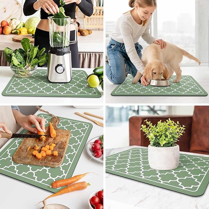 WISELIFE Dish Drying Mat Super Absorbent Drying Mat Large Dish Drying Mats - Image 6