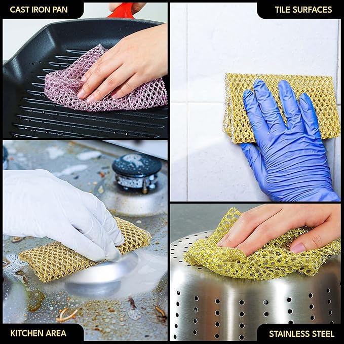 Heavy Duty Dish Scrubbers, Non-Scratch Scouring Pads - Image 4