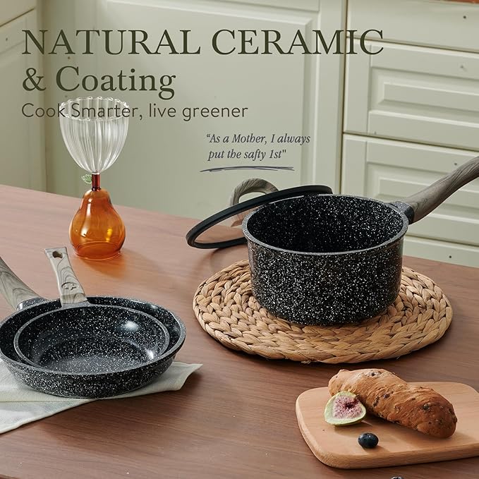 Ceramic Cookware Set 22 Piece Nonstick Pots and Pans Set Non Stick Kitchen - Image 7