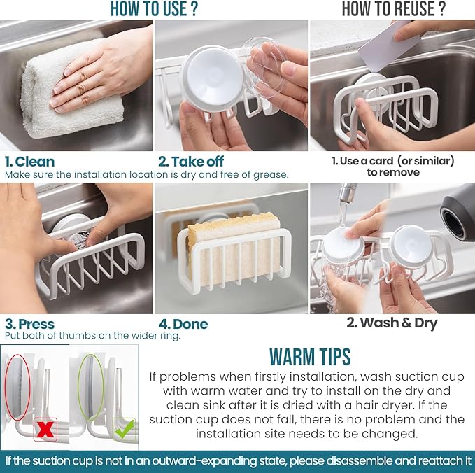 TAILI Sponge Holder for Kitchen Sink - Image 6
