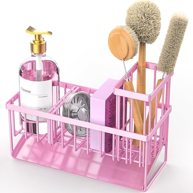 Cisily Pink Kitchen Sink Caddy Organzier - Image 7