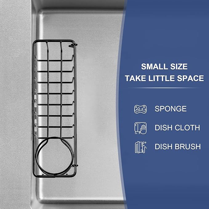 3-In-1 Sponge Holder for Kitchen Sink, 2 Type Suspension Options, Hanging Sink - Image 5