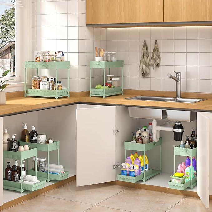 Sevenblue Under Sink Organizer, Bathroom Organizers and Storage, 2 Tier - Image 4
