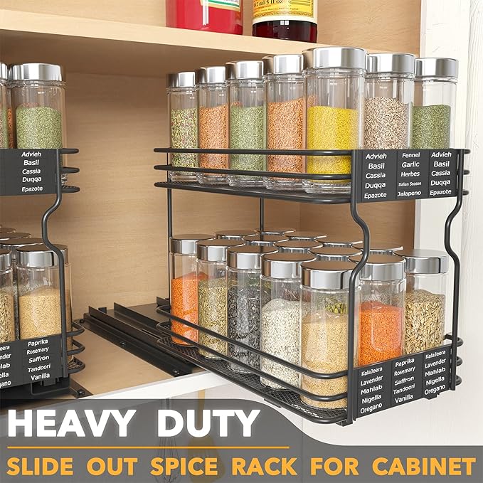 SpaceAid Pull Out Spice Rack Organizer - Image 2