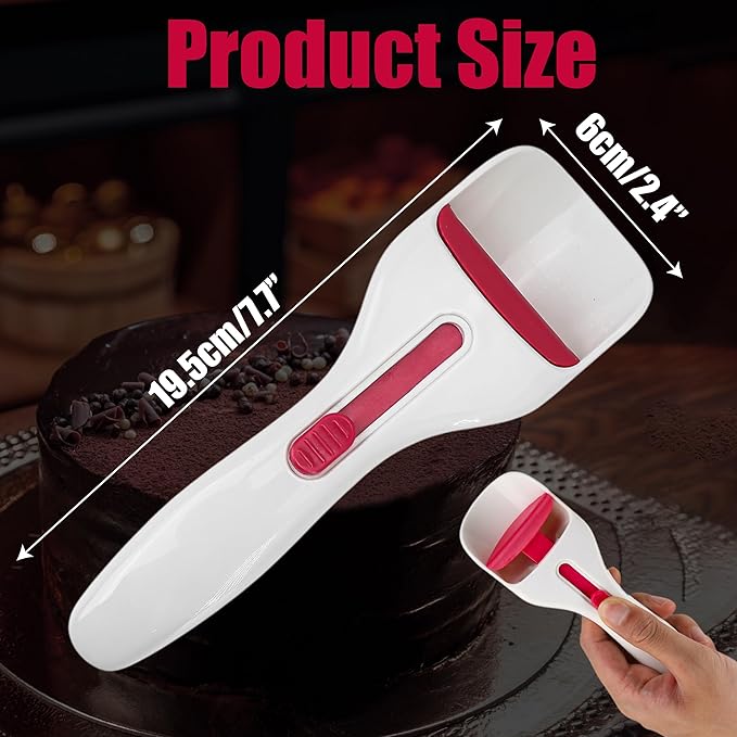 2Pcs Cupcake Scoop Batter Dispenser – One-Touch Sliding Button Dispenses Baking - Image 2