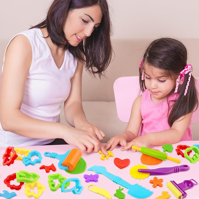 36-Piece Dough Tool Set for Kids Ages 3-8 – Includes Animal Cutters, Rolling - Image 7