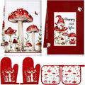 Bencailor 6 Pcs Mushroom Kitchen Towels Oven Mitts and Pot Holders Decorative by Bencailor