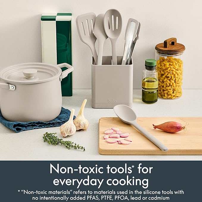 bella 6-Piece Modular Tool Set, Slotted Spoon, Crock - Image 4