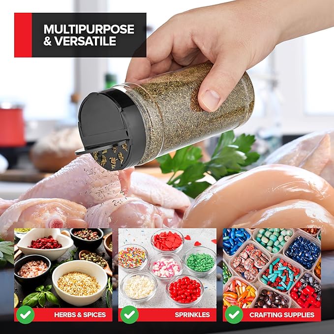 6 Pack 16 oz Plastic Spice Jars, Empty Seasoning Containers - Image 5