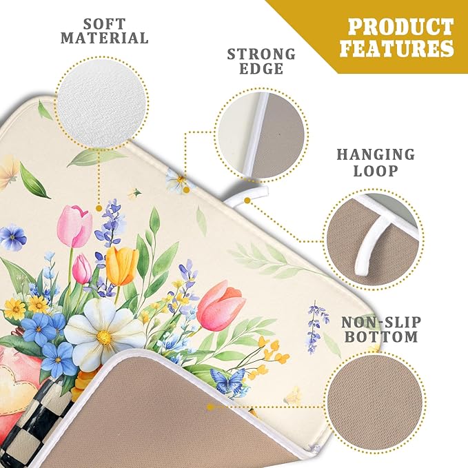 Giwawa Spring Flower Vases Dish Drying Mat - Image 4