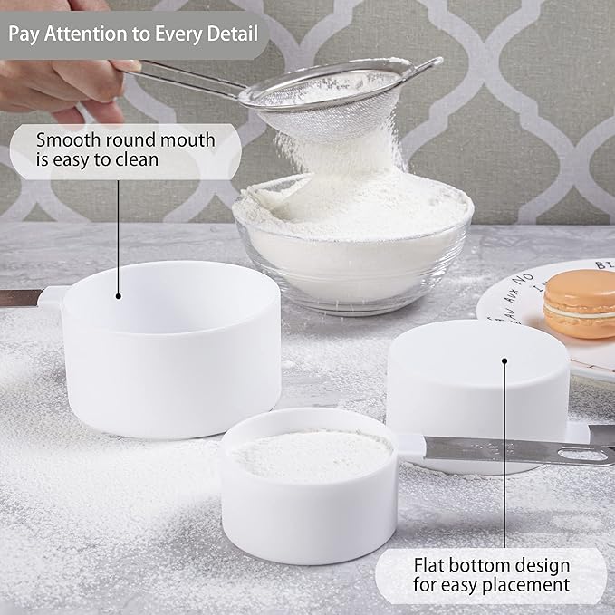 Measuring Cups and Spoons Set of Huygens Kitchen Gadgets 10 Pieces, Stackable - Image 4
