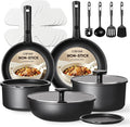 CAROTE 19Pcs Pots and Pans Set Non Stick, Cookware Set Detachable Handle by CAROTE