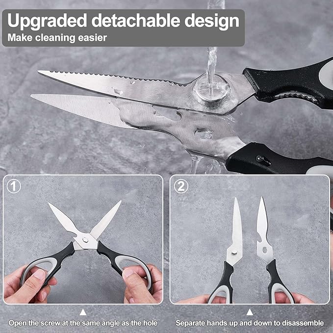 3-Pack Kitchen Scissor All Purpose Kitchen Shears Heavy Duty Scissors Stainless - Image 5