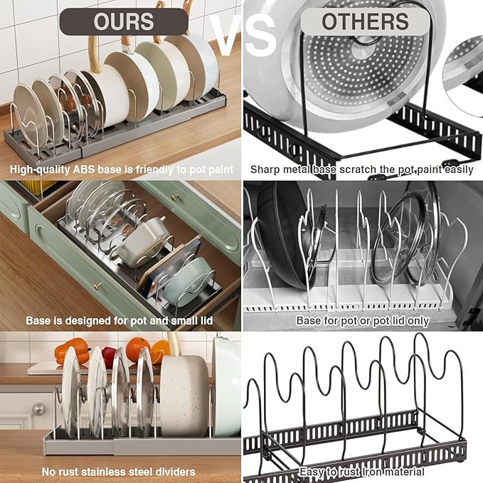 Magheo Expandable Food Storage Container Lid Organizers - Image 5