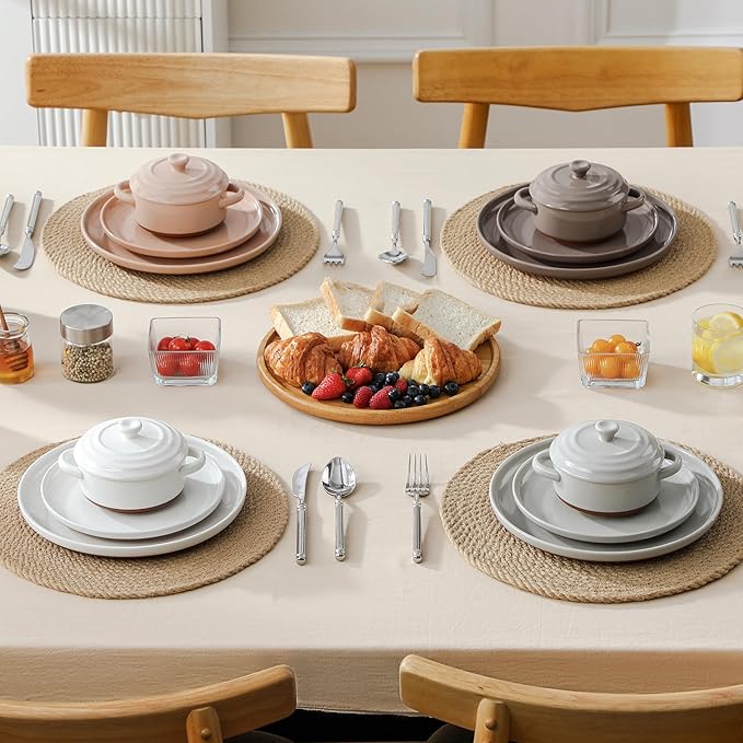 MALACASA Mini Cocotte Set - 12 OZ Small Casserole Dishes - Image 8