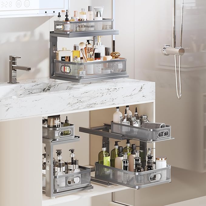 2 Pack 15.5IN-Depth Under Sink Organizer - Image 7