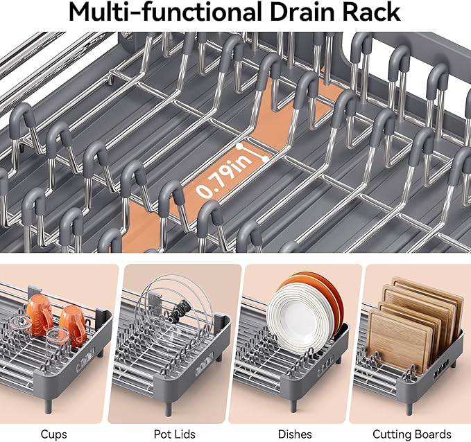 Urackify Stainless Steel Dish Drying Rack - Image 4