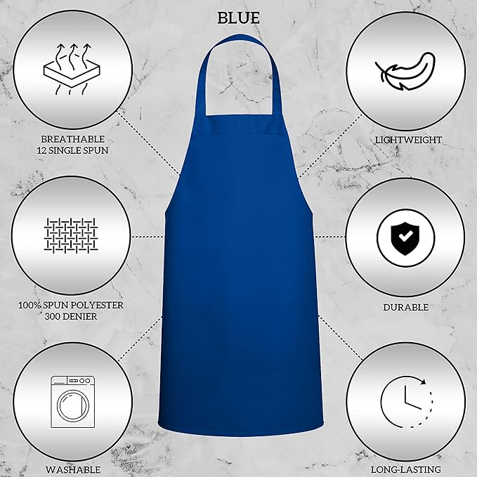 GREEN LIFESTYLE 120 Pack Professional Chef Apron – Grilling Aprons - Image 3