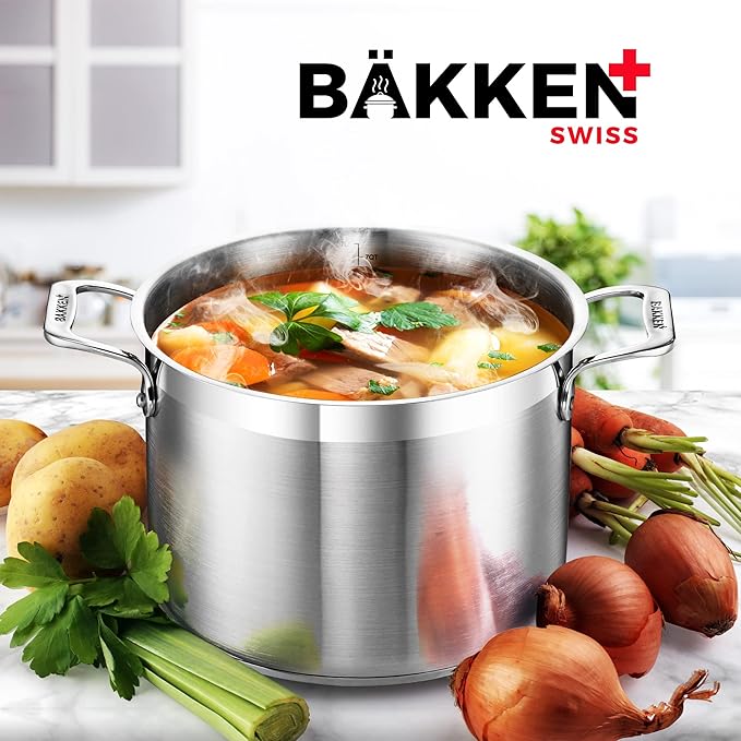 Stainless Steel Stockpot with Lid 5 Quart, Durable 18/8 Stainless Steel - Image 9