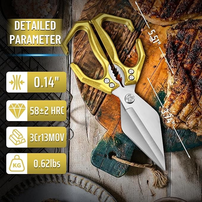 Dream Reach Heavy Duty Poultry Shears Kitchen Scissors - Image 5
